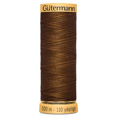 Gutermann Natural Cotton 50 Weight Thread 100m 1633 Mid Brown