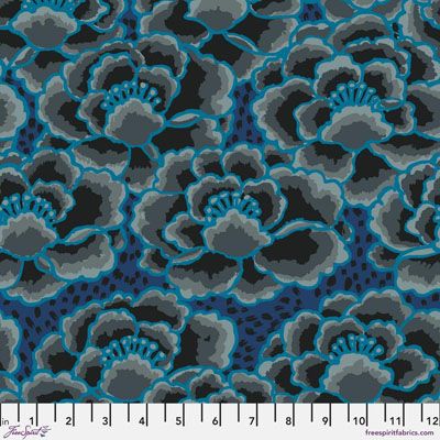 Kaffe Fassett Fabric Tonal Floral Charcoal (per 1/4 metre)