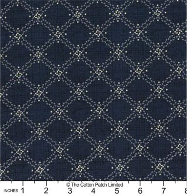 Radiance fabric, Diamond Grid, Dark Denim