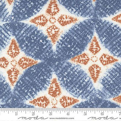 Kawa fabric: Shinano Porcelain/Pacific Blue (per 1/4 metre)