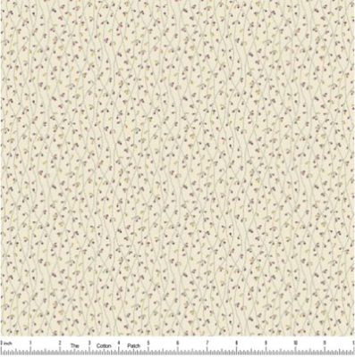 English Garden Fabric: Blue Vetch Sugar and Cream (per 1/4 metre)