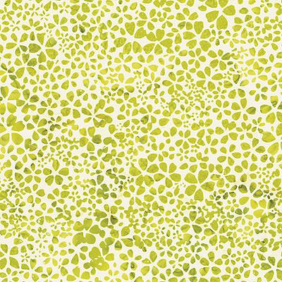 Bali Handpaints Batik Fabric: Petals Chartreuse (per 1/4 metre)