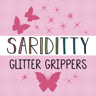 Sariditty Butterfly Glitter Grippers  Pack of 27