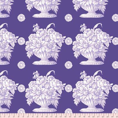 Kaffe Fassett Fabric Stone Flower Lavendar Panel