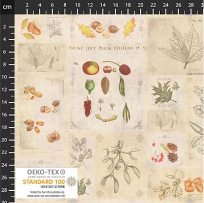 Herbarium Fabric: Fruits