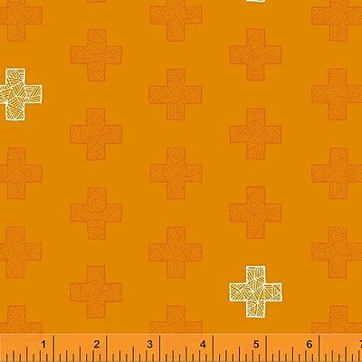 Modern Foundations Fabric: Good Vibes Only Papaya (per 1/4 metre)