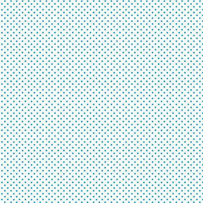 Makower Small Spots Fabric: Aqua Spots White (per 1/4 metre)