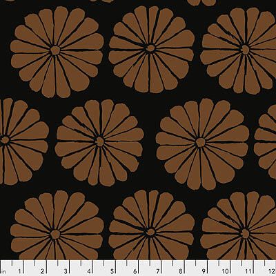 Kaffe Fassett Collective: Damask Flower Brown (per 1/4 metre)