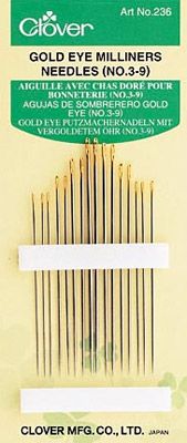 Clover Gold Eye Milliners Needles (Assorted)