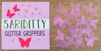 Sariditty Butterfly Glitter Grippers  Pack of 27