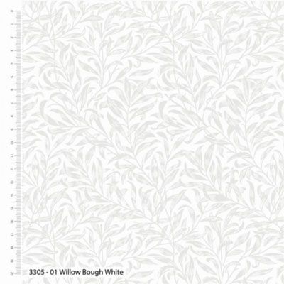 William Morris Quilt Backs: Willow Boughs White 108'  (per 1/4 metre)