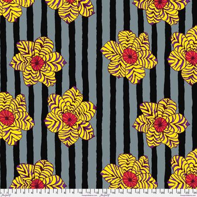 Brandon Mably Fabric Zebra Lily Black (per 1/4 metre)