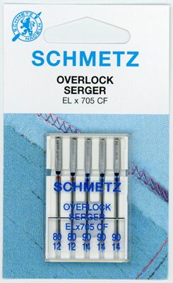 Schmetz Overlocker/Serger Sewing Machine Needles Mixed 80/12 90/14