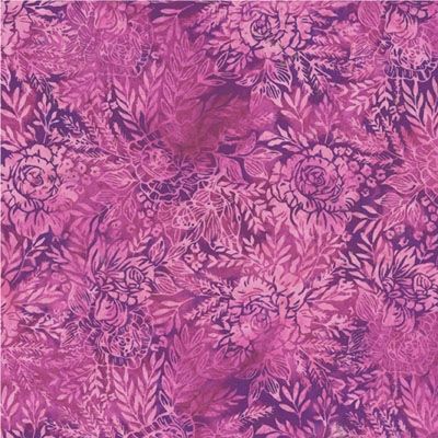 Bali Batik Handpaints Fabric: Fuchsia (per 1/4 metre)