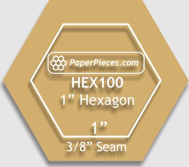 Paper Pieces 1' Hexagon Acrylic Template