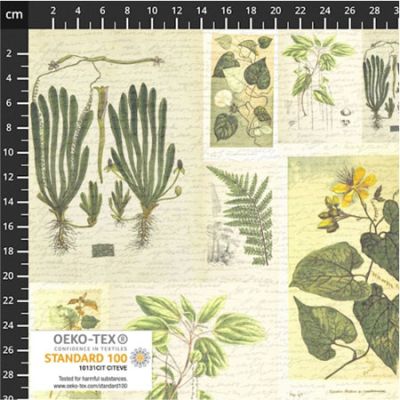 Herbarium Fabric: Planet Leaves