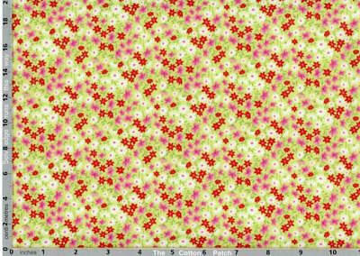 Spring Florals Fabric: Green Ditzy Floral (per 1/4 metre)