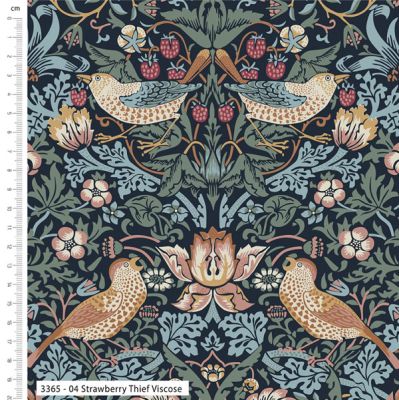 William Morris Viscose Prints Strawberry Thief