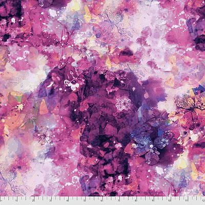 Into the Woods Fabric: Cosmic Clover Raspberry (per 1/4 metre)