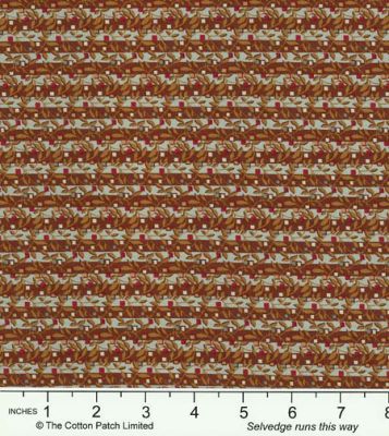 Country Soiree fabric: Larisa, Brown and Grey