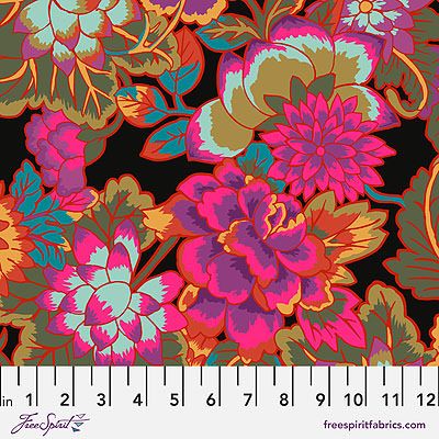 Kaffe Fassett Collective Fabric: Cloisonne Black (per 1/4 metre)