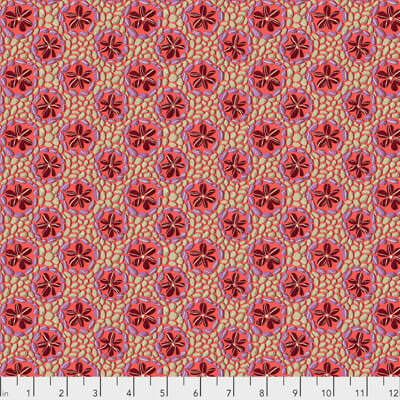 Land Art fabric: Stone Flowers Pink (per 1/4 metre)