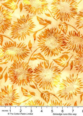 Bali Batik Handpaints Fabric: Sunflower Honey (per 1/4 metre)