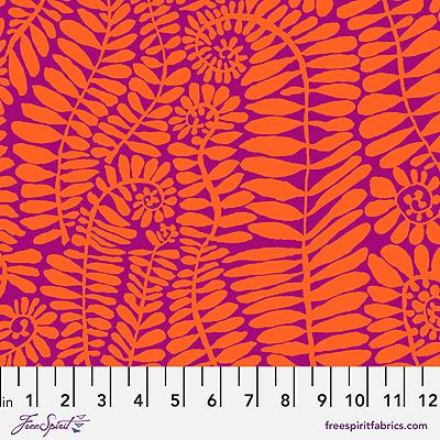 Kaffe Fassett Collective: Fronds Orange (per 1/4 metre)