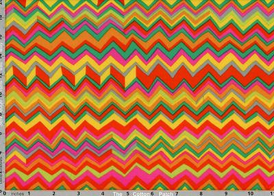 Brandon Mably Fabric Zig Zag Bright (per 1/4 metre)