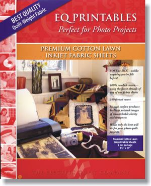 Premium Cotton Lawn Inkjet Fabric Sheets  EQ Printables