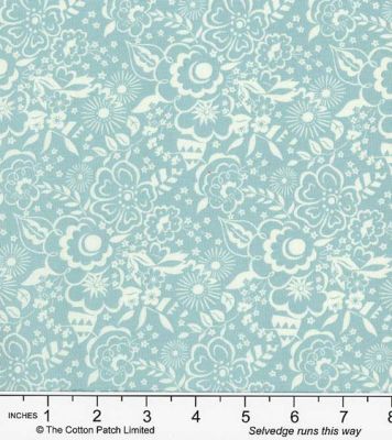 Liberty fabric: Lindy Silhouette Teal