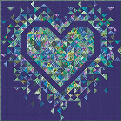 Exploding Heart Ocean Quilt Kit