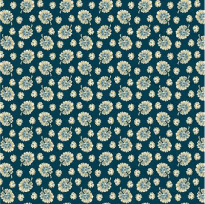 Cocoa Blue fabric: Monstera Navy (per 1/4 metre)