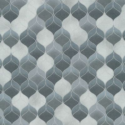 Christmas Wonders: Bauble Waves Grey (per 1/4 metre)