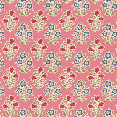 Tilda Jubilee fabric: Farm Flowers Pink