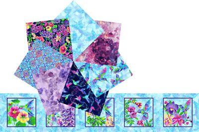 Hummingbird Heaven Fat Quarter Accent Quilt Bundle