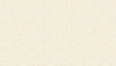 Makower Essentials: Hearts Light Cream (per 1/4 metre)