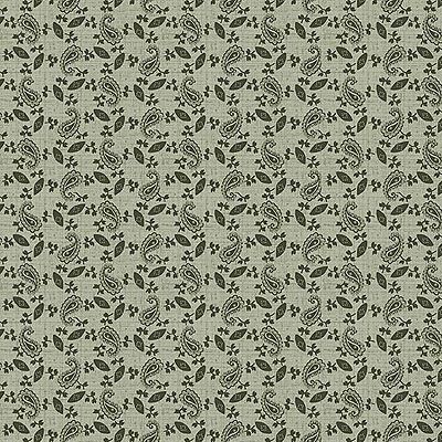 Memories fabric: Small Paisley Green (per 1/4 metre)