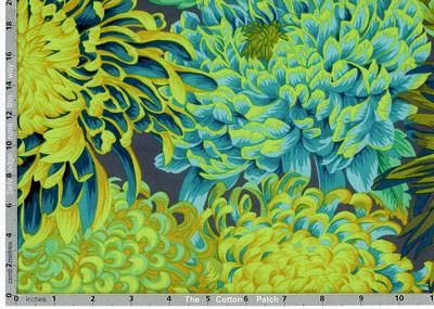 Philip Jacobs Fabric Japanese Chrysanthemum Forest (per 1/4 metre)