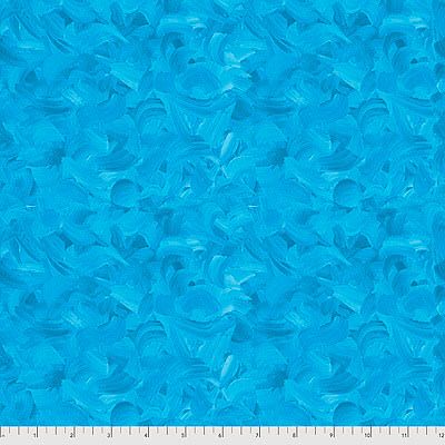 Sue Penn Flourish fabric: Impasto Blue (per 1/4 metre)