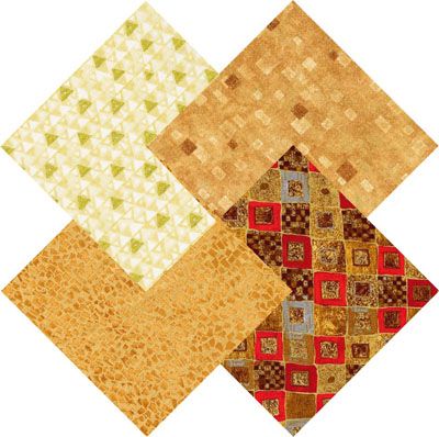 Gustav Klimt fabric: Citrine Fat Quarter Bundle