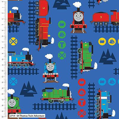 Thomas and Friends Fabric: Train Adventure Navy (per 1/4 metre)