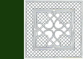 Wholecloth Mini Quilt  Celtic Miniature on Dark Green Kona