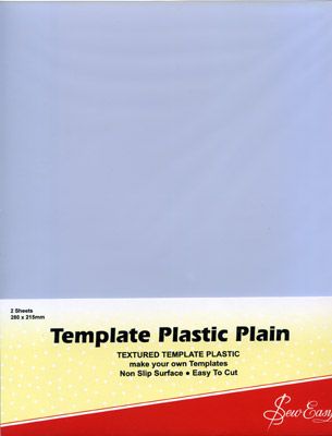 Template Plastic  Plain (2 sheets) 11' x 8 1/2'