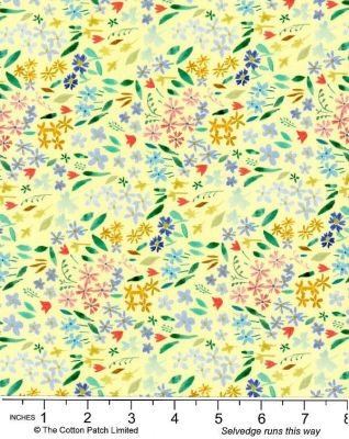 Ally Collection by Bluebellgray fabric: Cara Yellow Lewis and Irene