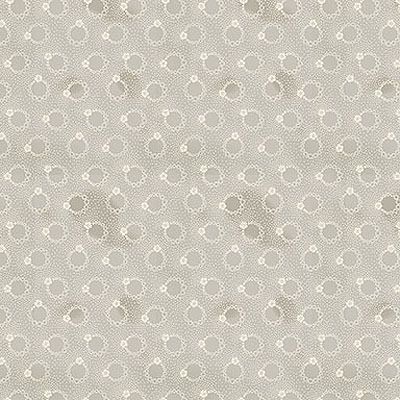 Nature's Harmony Fabric: Flower Ringlets Grey (per 1/4 metre)