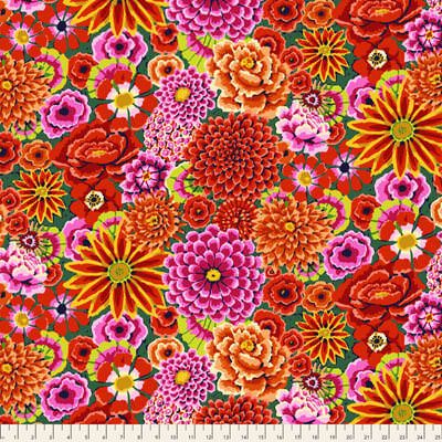 Kaffe Fassett Fabric Enchanted Red (per 1/4 metre)