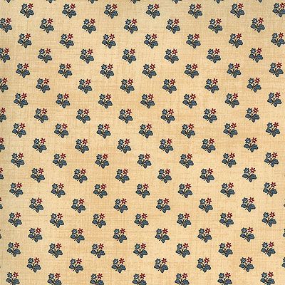 Maria's Sky Fabric: Star Flower Cream (per 1/4 metre)