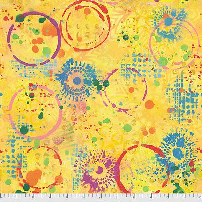 Pizzazz Fabric: Graffiti Lemon (per 1/4 metre)