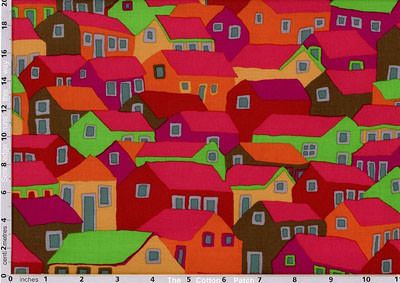 Brandon Mably Fabric Shanty Town Autumn (per 1/4 metre)